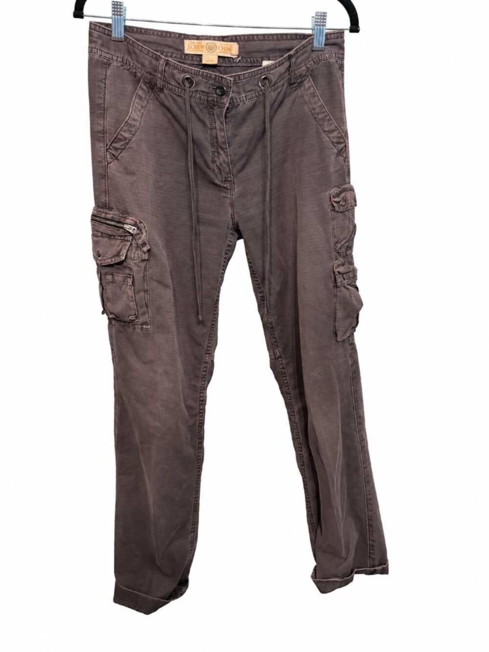 J.Crew Ripstop Cargo Pants Raisin Brown 2 City Fit Y2K 100% cotton Utility Pant